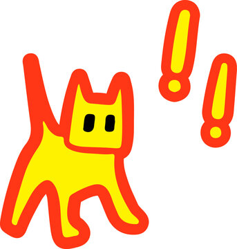 Expressive Ginger Cat Sticker for Instant Messaging and Alert Notification Icons