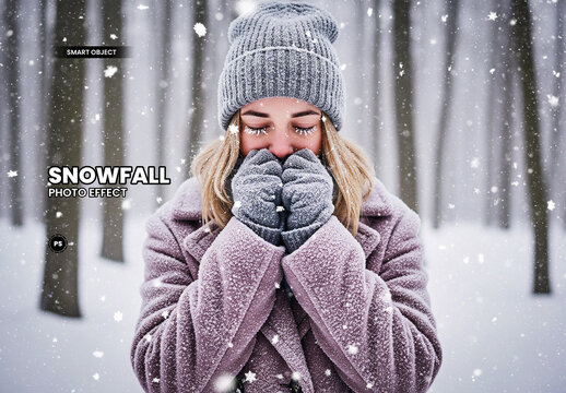 Snowfall Photo Effect Template
