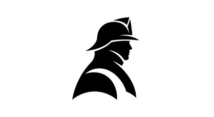 Firefighter silhouette logo