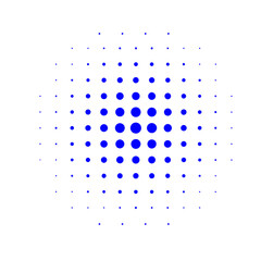 Blue Halftone Element
