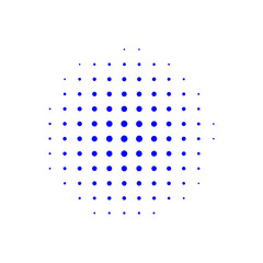 Blue Halftone Element