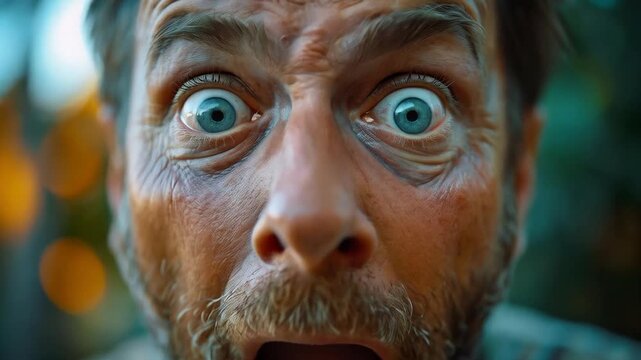 A frightened person with wide-open eyes and mouth expresses horror or shock, illustrating the theme of emergency situations, applicable as a visual background for articles on crisis phenomena.
