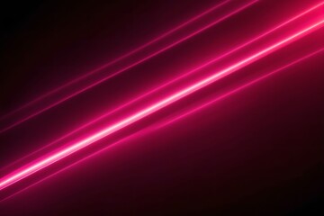 Fototapeta premium Abstract Pink Neon Light Rays on Dark Gradient Background