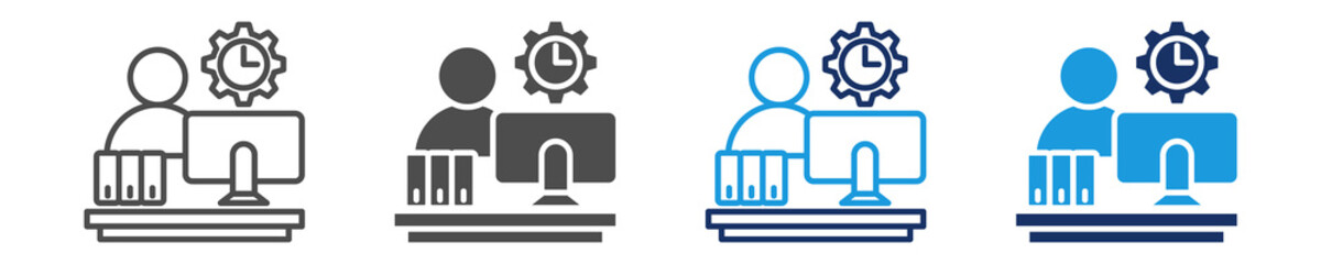 Fototapeta premium work icon set multiple concept