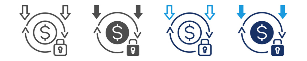 fixed income icon set multiple concept