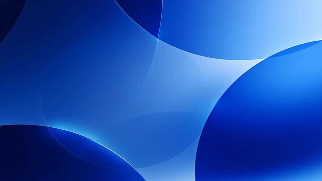 Abstract blue overlapping shapes