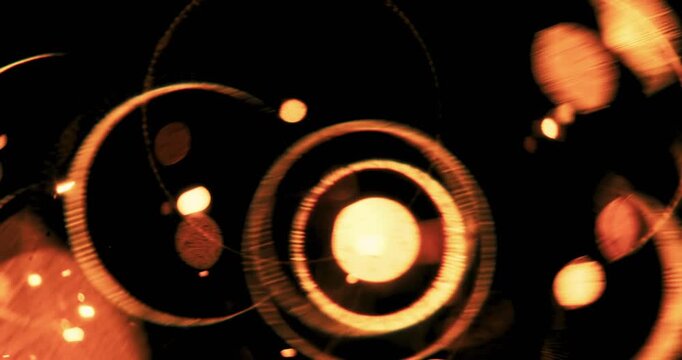 Dynamic metal sparkle effects on a deep black background are perfect for motion graphics and design projects that need elegance and sophistication to effectively captivate audiences