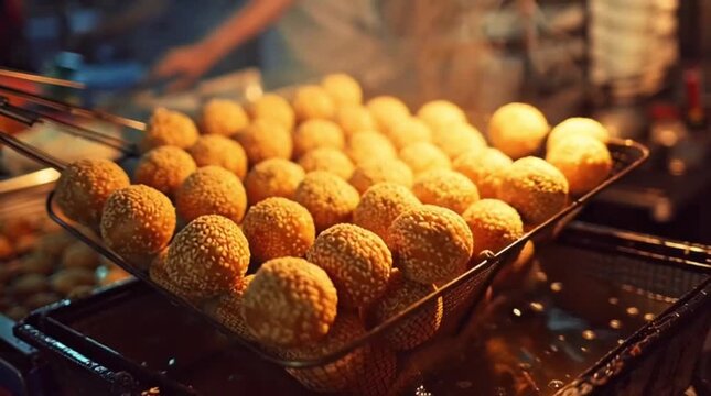 Indonesian Onde Onde Sesame Ball Street Food