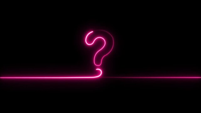 Question mark neon sign light Question icon isolated ask,  glow, help icon isolated light, line mark neon  query icon.