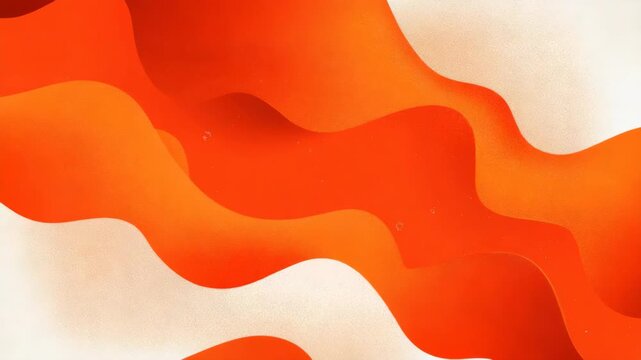 Abstract fluid waves in vibrant orange tones.
