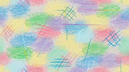 Fototapeta premium Vibrant abstract pastel colored pencil background with soft strokes