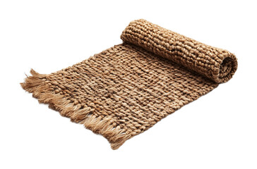 Woven Rug - Cozy Woven Rug for Adding Texture, Color, and Comfort to Living Rooms, Bedrooms, and Entryways Isolated on White Background