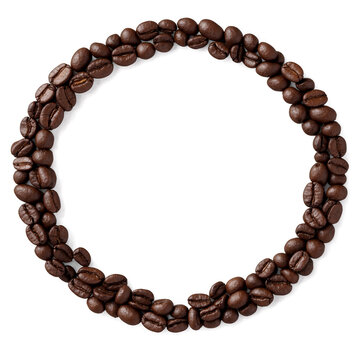 Coffee stn ring frame background isolated on white or transparent transparent background isolated png stock