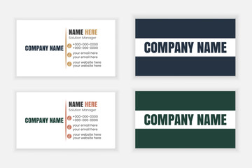 Clean corporate business card design template.