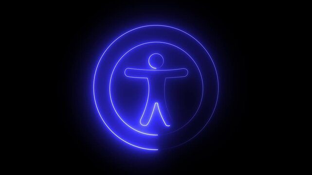 Neon Profile Icon User Interface and Digital Identity Digital User Icon.