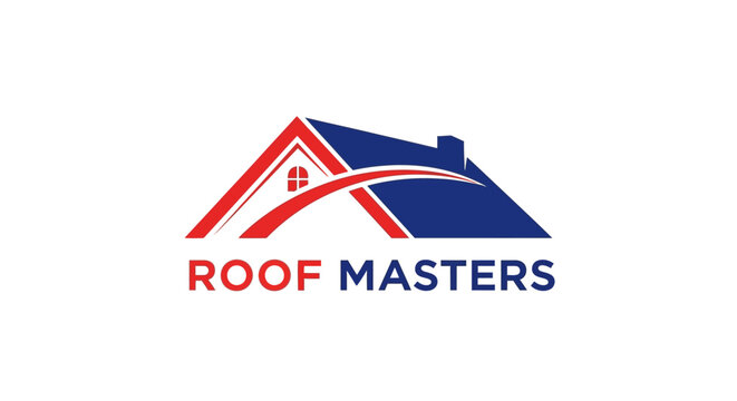 Roof Masters Logo Design for Roofing Company