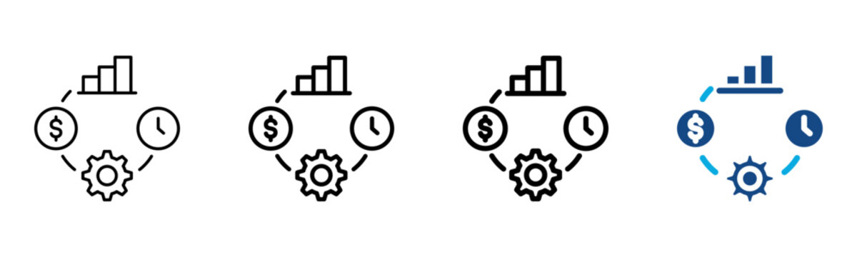 Effiency Icon Different Style Outline Collection Set Vector illustration
