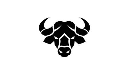Stylized Bull Head Vector Icon © filterJU