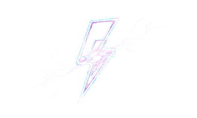 Obraz premium neon lightning bolt