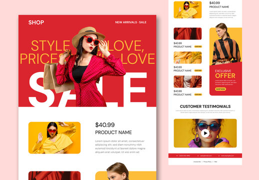 Bold Fashion Sale Email Newsletter Template