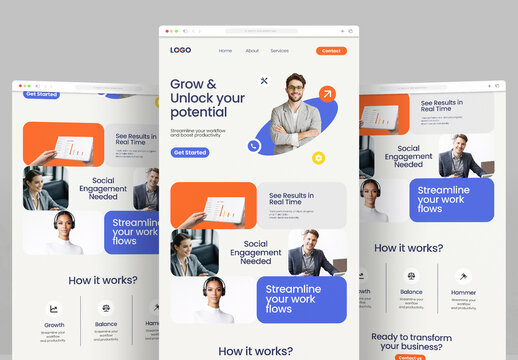 Business Landing Page Website UI Template