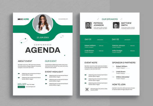 Conference Agenda Template Design