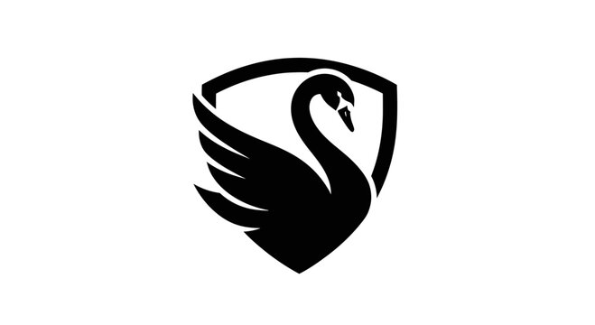 Black Swan Logo on Shield