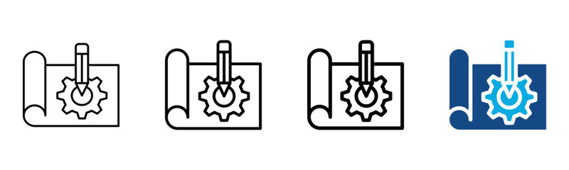 Obraz premium Prototype Icon Different Style Outline Collection Set Vector illustration 