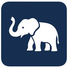 Obraz premium White Elephant Silhouette Icon