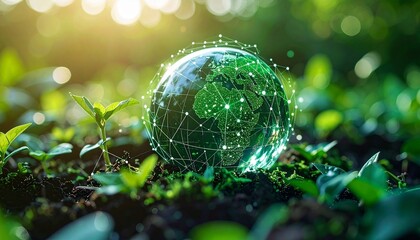 Clean technology to preserve natural resources, a sustainable future with innovative technological solutions economy