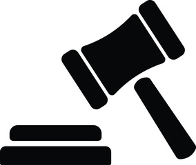 Legal gavel symbol on white background