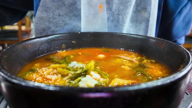 Pork on the Bone Soup , korean food, haejangguk, gamjatang