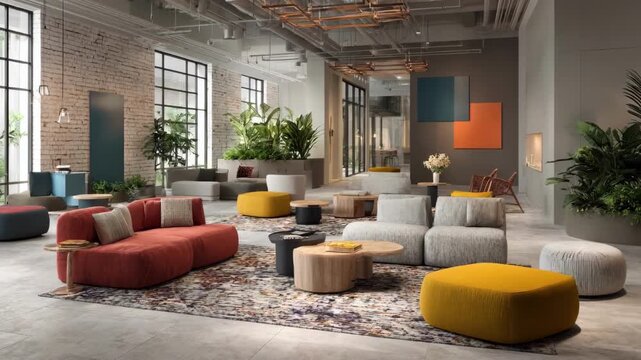 Cozy indoor space featuring adjustable decor elements and modular seating for tailored relaxation and personal style.