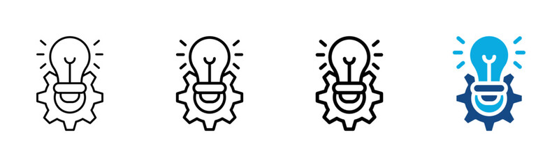 Innovation Icon Different Style Outline Collection Set Vector Illustration  © Artstic