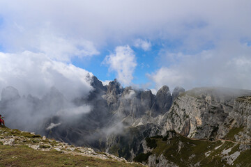 Silent guardians of Misurina veiled in white skies