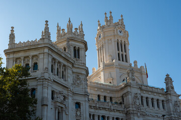 Fototapeta premium Madrid, Spain: Palacio de Cibeles, Plaza de Cibeles