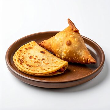 crispy samosas and soft flaky parotta