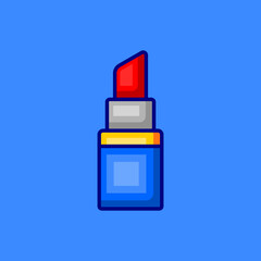 Lipstick Vector Icon Illustration On Isolated Background.