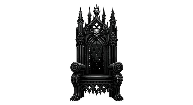 Black Gothic throne chair.