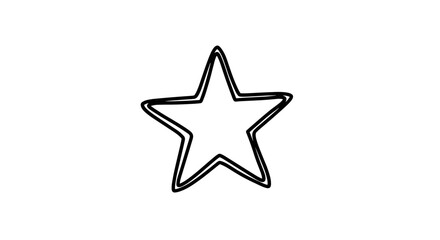 Obraz premium Black outline star shape symbol.