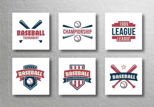 Baseball Badges And Logo Design Vector Template