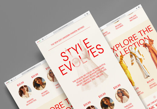 Modern Fashion Collection Email Newsletter Template Design