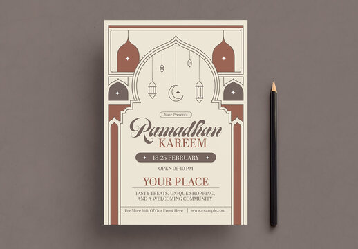 Ramadan Flyer Template Layout Design