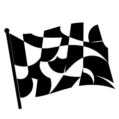 Fototapeta premium Abstract Checkered Flag Waving