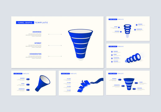 Blue Sales Funnel Infographic for Marketing and Business Analysis