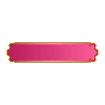 luxury pink arabic islamic text box title frame border