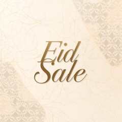 Elegant Eid Sale promotion with sophisticated gold text