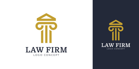 Obraz premium Law Firm Logo with Creative Concept Idea Vector Design