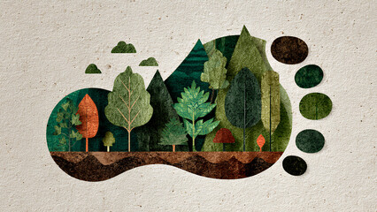 Forest Footprint with Trees and Soil © YAK XL