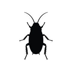 Cockroach silhouette vector flat illustration design.